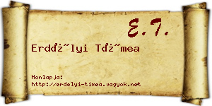 Erdélyi Tímea névjegykártya