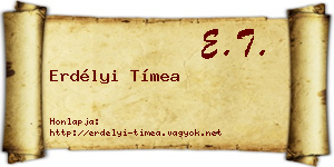 Erdélyi Tímea névjegykártya